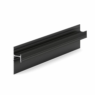 Теневой плинтус LACONISTIQ LIGHT 41, под подсветку , Чёрный анодированный. (41,3х15х3000мм) зазор 20мм