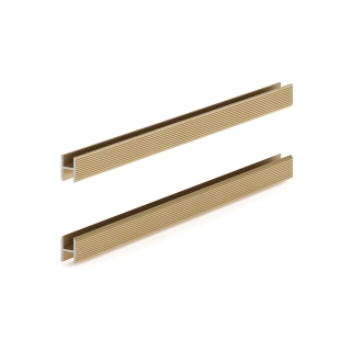 Теневая рейка LACONISTIQ DUAL, под панели и керамогранит светлое золото (8,6х12х3000мм. зазор 6мм)