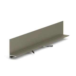 Микроплинтус LACONISTIQ L Max шампань анодированный (35,6х16,2х4,9х2450мм) 7 зажимов в комплекте