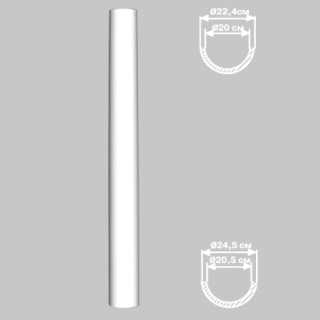 90124H/2 полуколонна DECOMASTER-2 (D 240х2400мм)