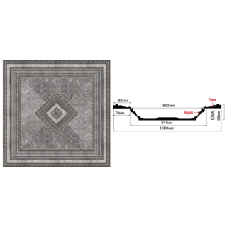 KP-100-44 Купол (1000х1000х104)