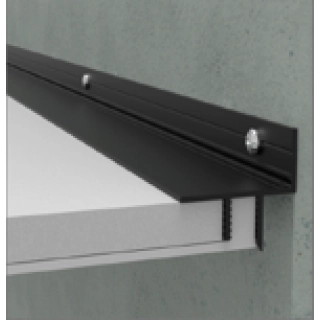 Плинтус скрытого монтажа без подсветки 2 000 - 6063 Т6 RAL 9005 Глубокий черный мат