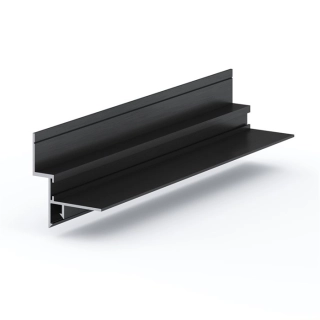 Теневой профиль потолочный GIPS REGULAR, Черный муар размер (43*38*3000мм) отступ 10мм