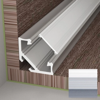 Комплект РП-СП-01 угловой анод.серебро матовый 2м