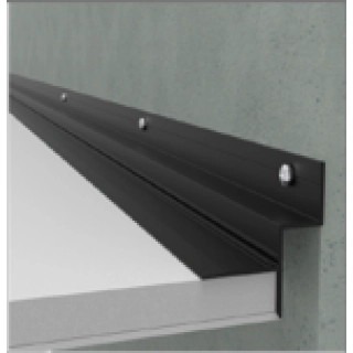 Плинтус скрытого монтажа под гипсокартон 12 мм потолочный 3 000 - 6063 Т6 ЧЕРНЫЙ матовый