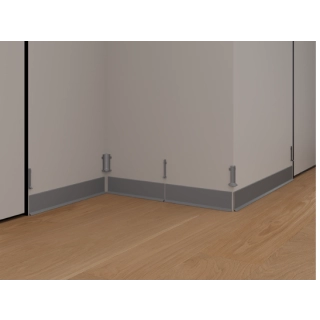 Комплект заглушек алюминиевые (левая+правая) LACONISTIQ Серебристые анод. 60мм