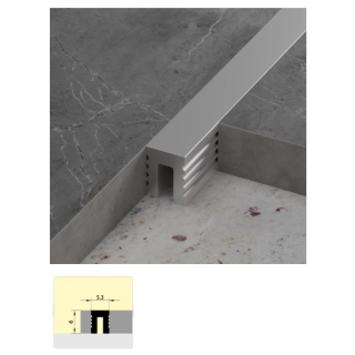 Алюминиевая декоративная вставка 5,3*6 ZU2.0-5.5 T1.8L 2,7м анодированный оранжево-золотой глянец