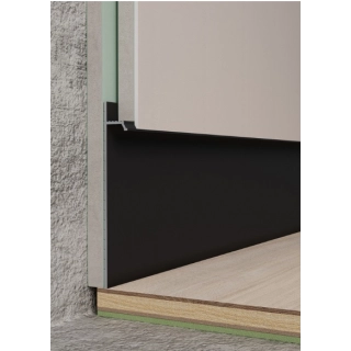 Плинтус потайной 95х15 мм 2,5м анод. серебро матовое