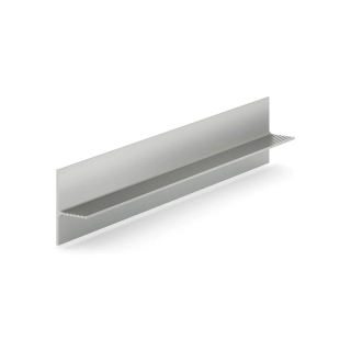 Теневой плинтус 36 для панелей и керамогранита, белый муар (36х16х3000мм) зазор 15/20мм.