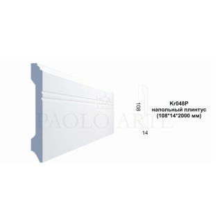Kr048P напольный плинтус (108*14*2000 мм)/24